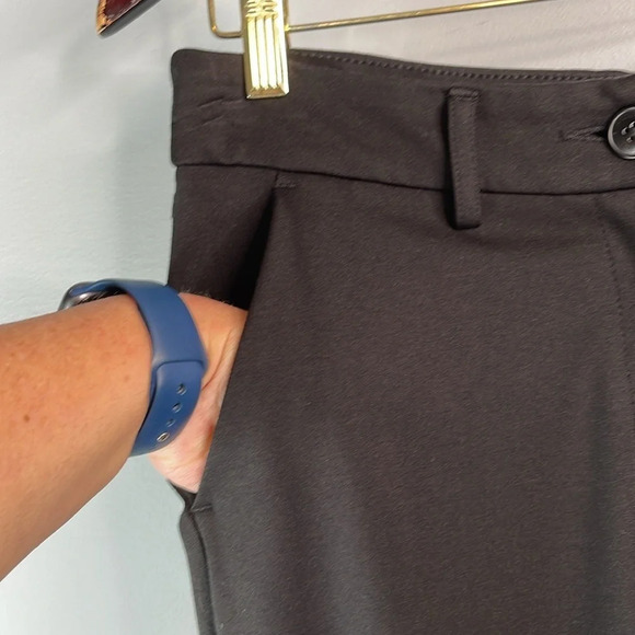 REACTION Kenneth Cole Black Stretch Dress Pants Trousers Straight Leg Pockets 12 - Picture 5 of 11